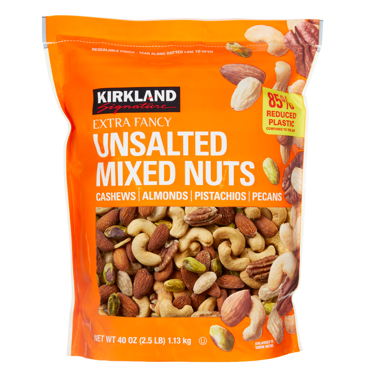 Kirkland Signature Extra Fancy Mixed Nuts, Unsalted, 40 oz