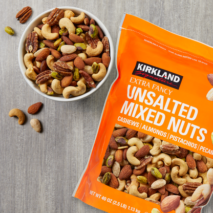 Kirkland Signature Extra Fancy Mixed Nuts, Unsalted, 40 oz