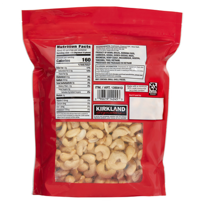 Kirkland Signature Fancy Whole Cashews with Sea Salt, 2.5 lbs