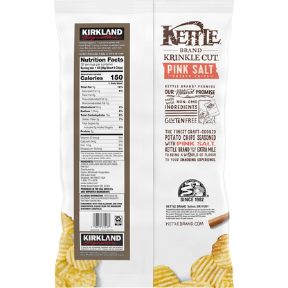 Kirkland Signature Krinkle Cut Kettle Chips, Himalayan Salt, 32 oz
