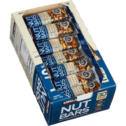 Kirkland Signature Nut Bars with Cocoa Drizzle & Sea Salt, 1.41 oz, 30 ct
