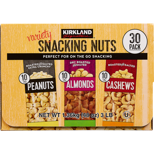 Kirkland Signature Snacking Nuts, Variety Pack, 1.6 oz, 30 ct