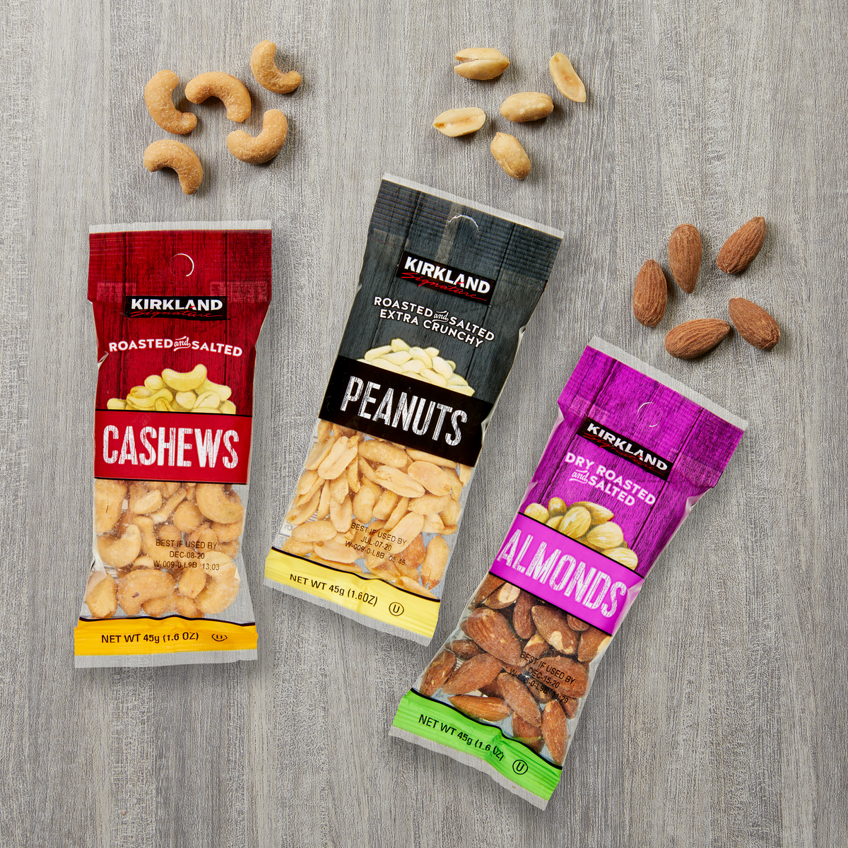 Kirkland Signature Snacking Nuts, Variety Pack, 1.6 oz, 30 ct