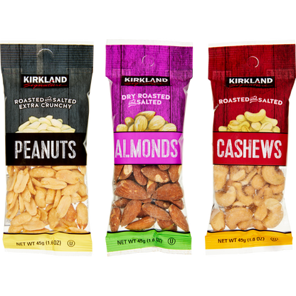 Kirkland Signature Snacking Nuts, Variety Pack, 1.6 oz, 30 ct