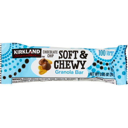 Kirkland Signature Soft & Chewy Chocolate Chip Granola Bars, 0.85 oz, 64 ct