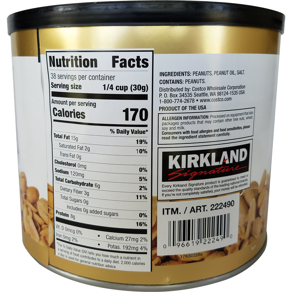 Kirkland Signature Super Extra-Large Peanuts, 2.5 lbs