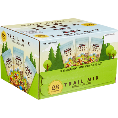 Kirkland Signature Trail Mix Snack Packs, 2 oz, 28 ct
