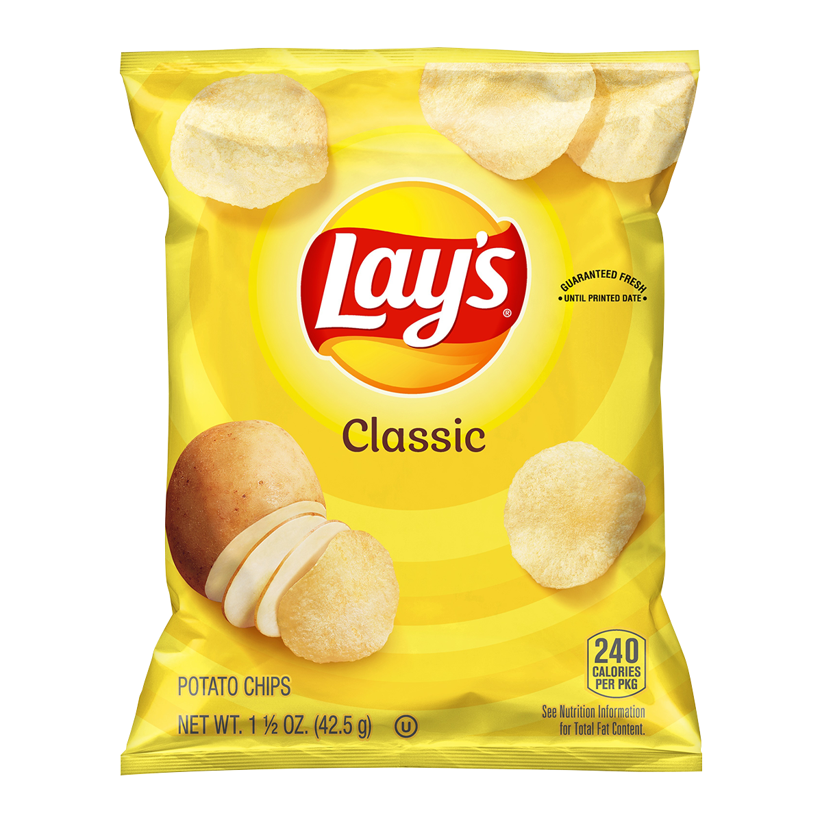 Lay's Potato Chips, Classic, 1.5 oz, 64 ct