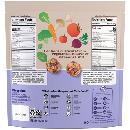 MadeGood Granola Minis, Variety Pack, 0.85 oz, 24 ct