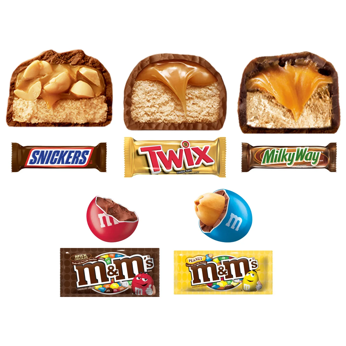 Mars Chocolate Candy Bars, Full Size, Variety Pack, 30 ct