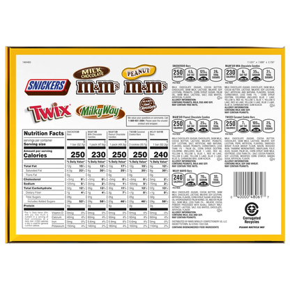 Mars Chocolate Candy Bars, Full Size, Variety Pack, 30 ct