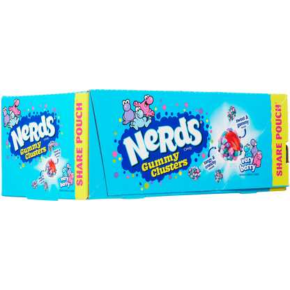 Nerds Candy Gummy Clusters, Very Berry, Share Pouch, 3 oz, 12 ct