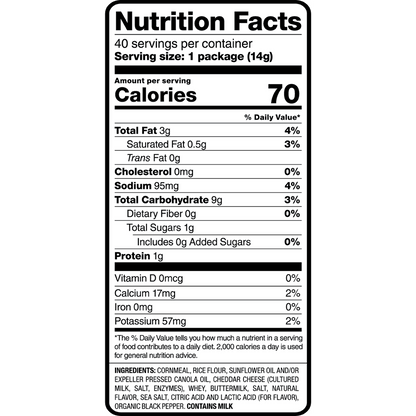 Pirate's Booty Rice and Corn Puffs, Aged White Cheddar, 0.5 oz, 40 ct