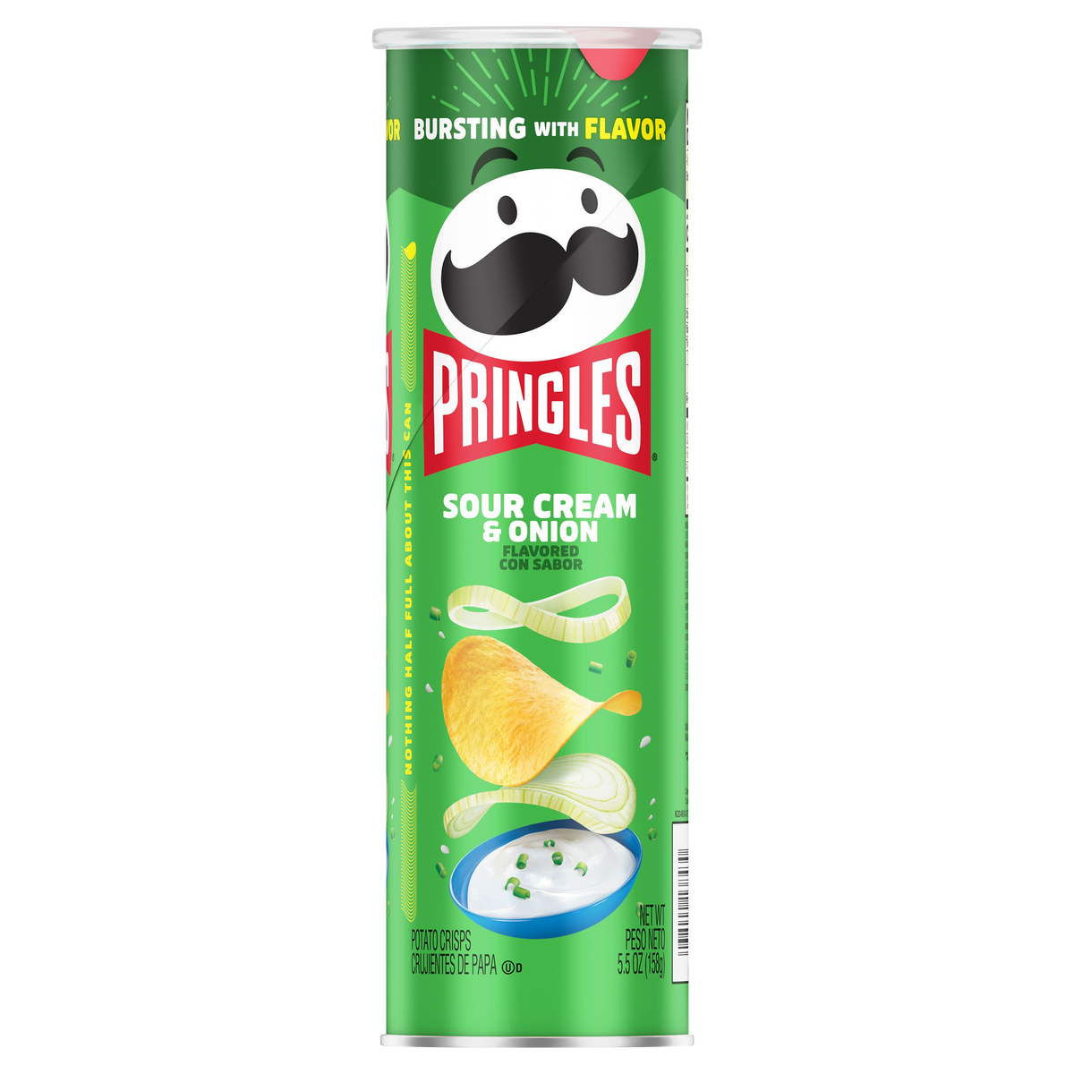 Pringles Potato Crisps, Sour Cream & Onion, 5.5 oz, 14 ct