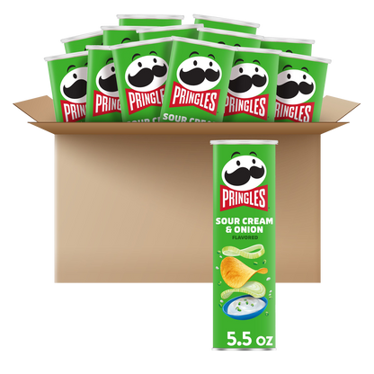Pringles Potato Crisps, Sour Cream & Onion, 5.5 oz, 14 ct