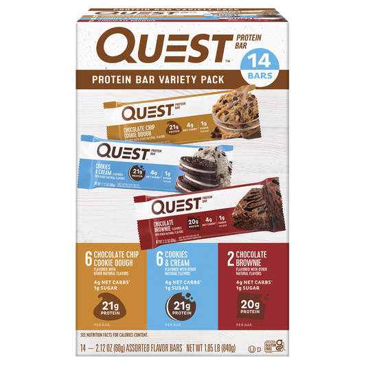 Quest Protein Bar, Variety Pack, 2.12 oz, 14 ct