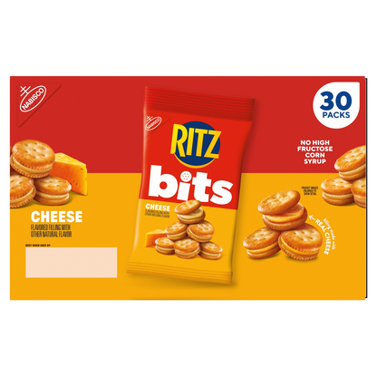 RITZ Bits Cracker Sandwiches, Cheese, 1.5 oz, 30 ct