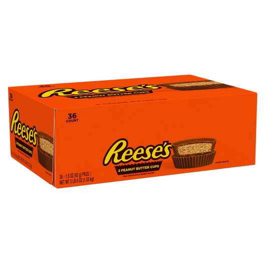 Reese's Peanut Butter Cups, Milk Chocolate, 1.5 oz, 36 ct