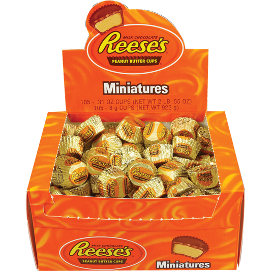 Reese's Peanut Butter Cups, Milk Chocolate, Miniatures, 105 ct