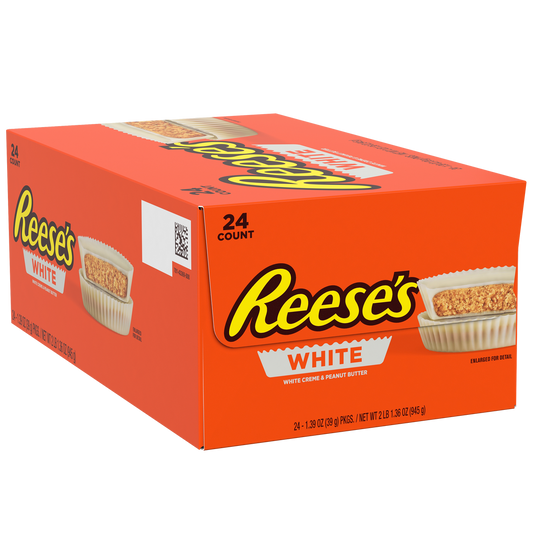 Reese's Peanut Butter Cups, White Chocolate, 1.5 oz, 24 ct