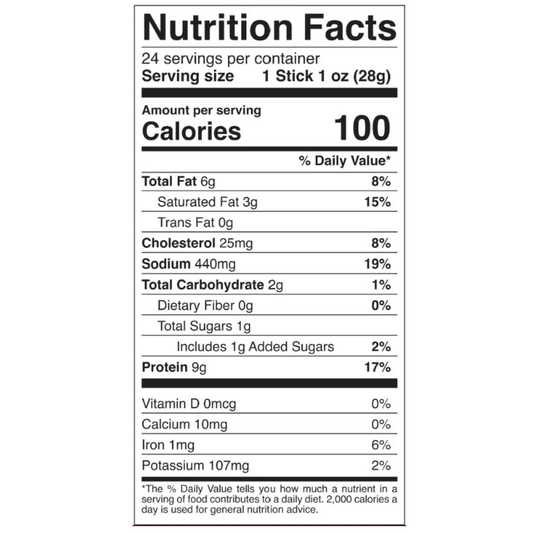 Righteous Felon Craft Jerky, O.G. Hickory Beef Stick, 1 oz, 12 ct