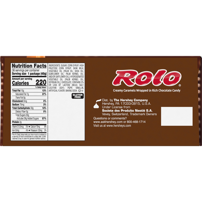 Rolo, Milk Chocolate, 1.7 oz, 36 ct