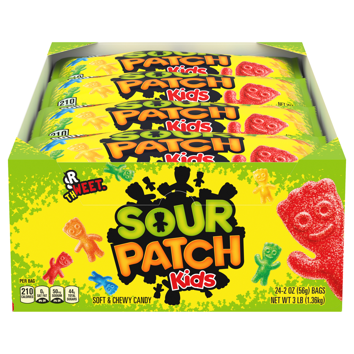 SOUR PATCH KIDS Soft & Chewy Candy, 2 oz, 24 ct