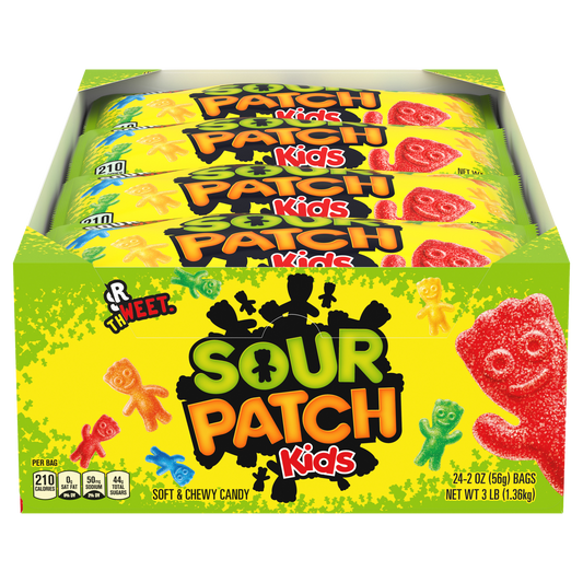 SOUR PATCH KIDS Soft & Chewy Candy, 2 oz, 24 ct
