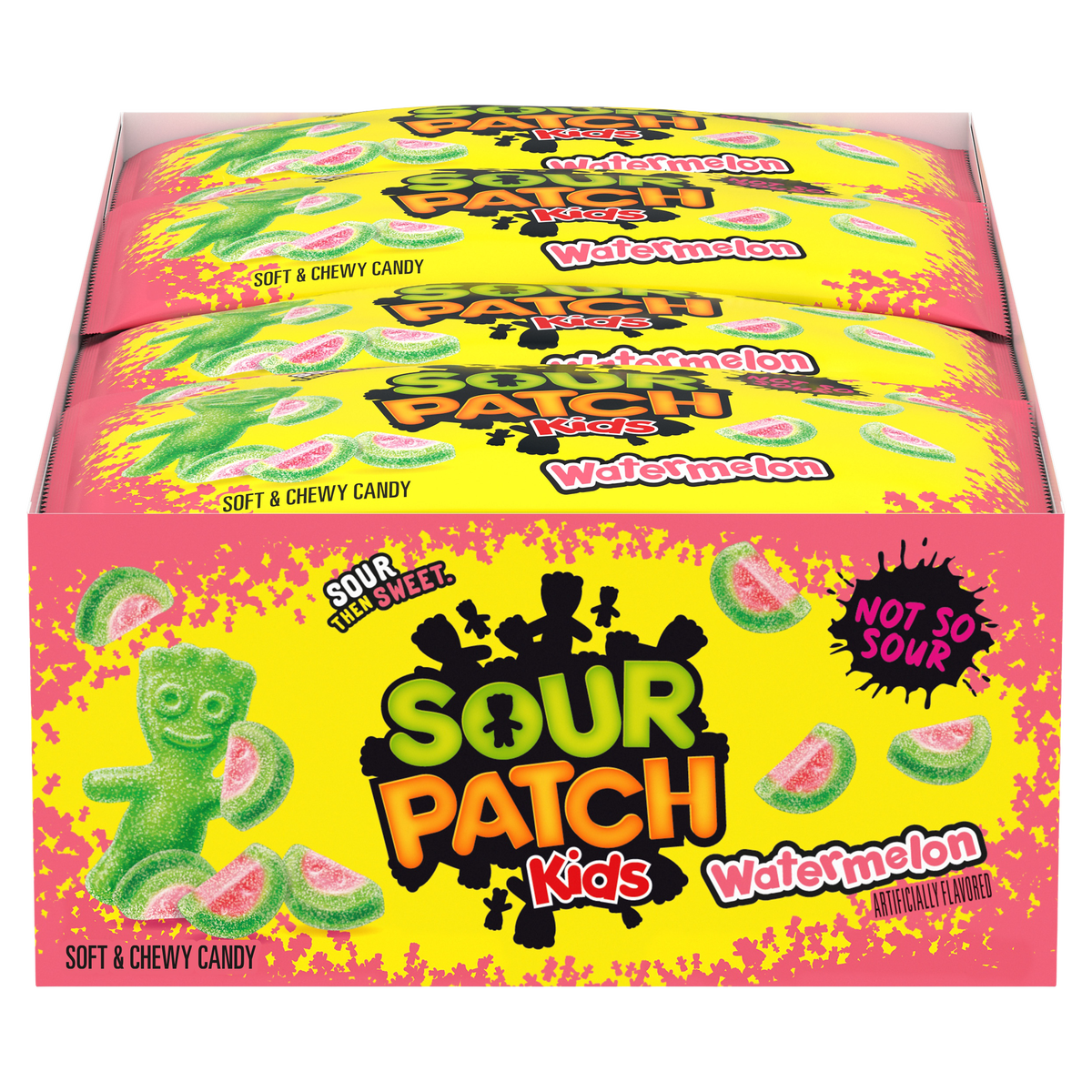 SOUR PATCH KIDS, Soft & Chewy Candy, Watermelon, 2 oz, 24 ct