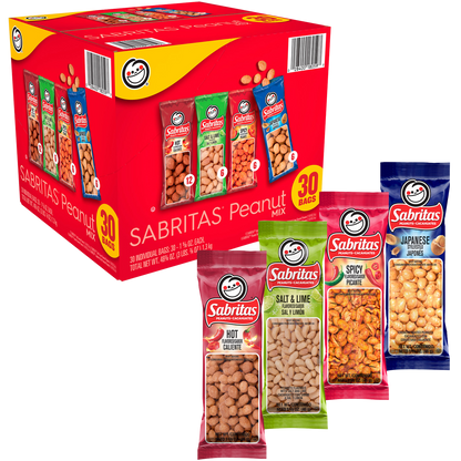Sabritas Peanuts, Variety Pack, 1.625 oz, 30 ct