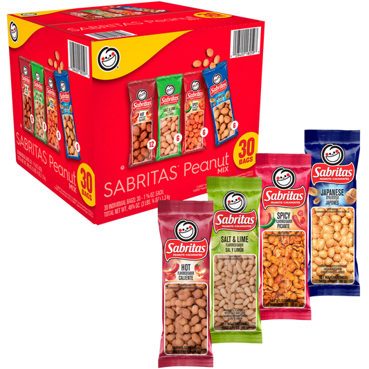 Sabritas Peanuts, Variety Pack, 1.625 oz, 30 ct