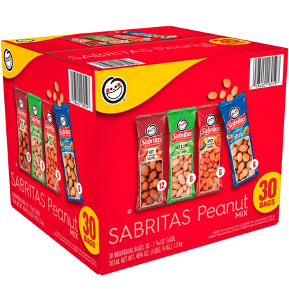 Sabritas Peanuts, Variety Pack, 1.625 oz, 30 ct