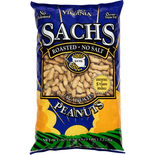 Sachs In-Shell Roasted Peanuts, No Salt, 5 lbs
