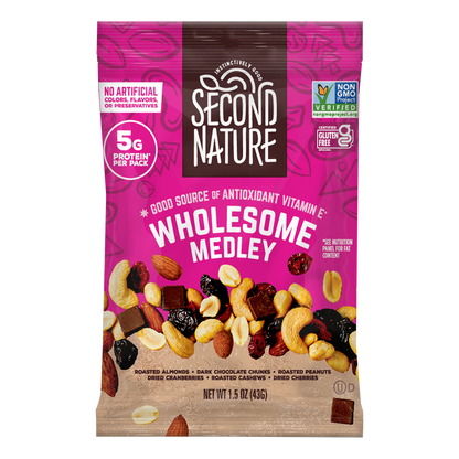 Second Nature Trail Mix, Wholesome Medley, 1.5 oz, 16 ct