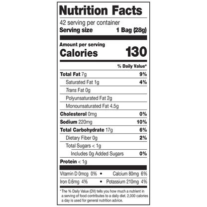 Sensible Portions Garden Veggie Straws, Sea Salt, 1 oz, 42 ct
