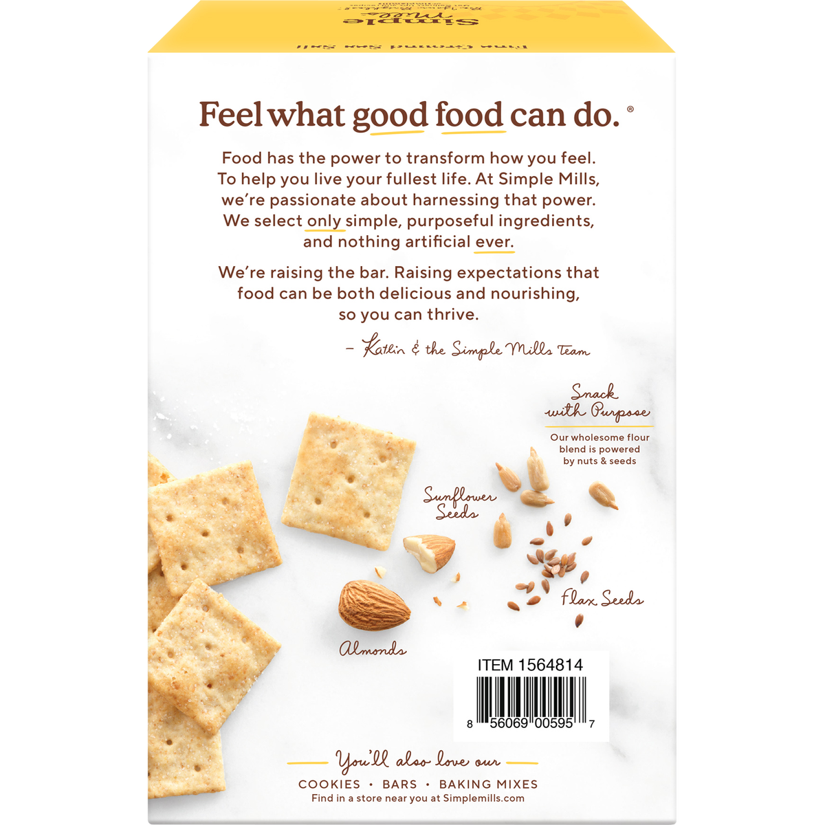 Simple Mills Almond Flour Crackers, Fine Ground Sea Salt, 20 oz