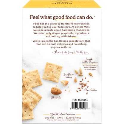 Simple Mills Almond Flour Crackers, Fine Ground Sea Salt, 20 oz