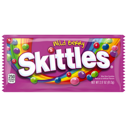 Skittles Wild Berry Full Size Chewy Candy, 2.17 oz, 36 ct