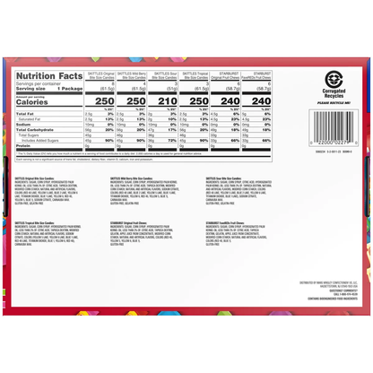Skittles and Starburst Chewy Candy, Variety Pack, 30 ct