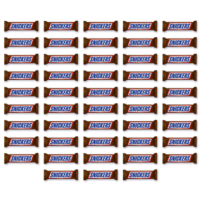 Snickers Peanut Chocolate Candy Bar, Full Size, 1.86 oz, 48 ct