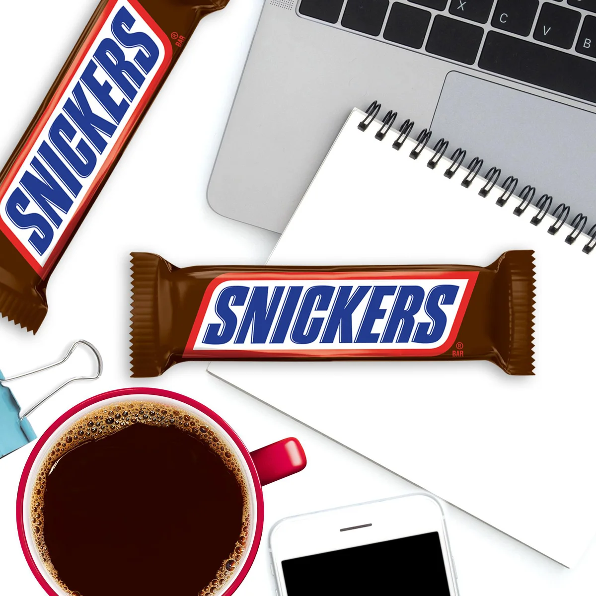 Snickers Peanut Chocolate Candy Bar, Full Size, 1.86 oz, 48 ct