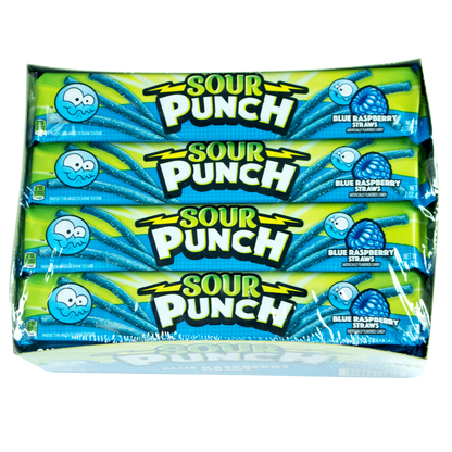 Sour Punch Straws, Blue Raspberry, 2 oz, 24 ct