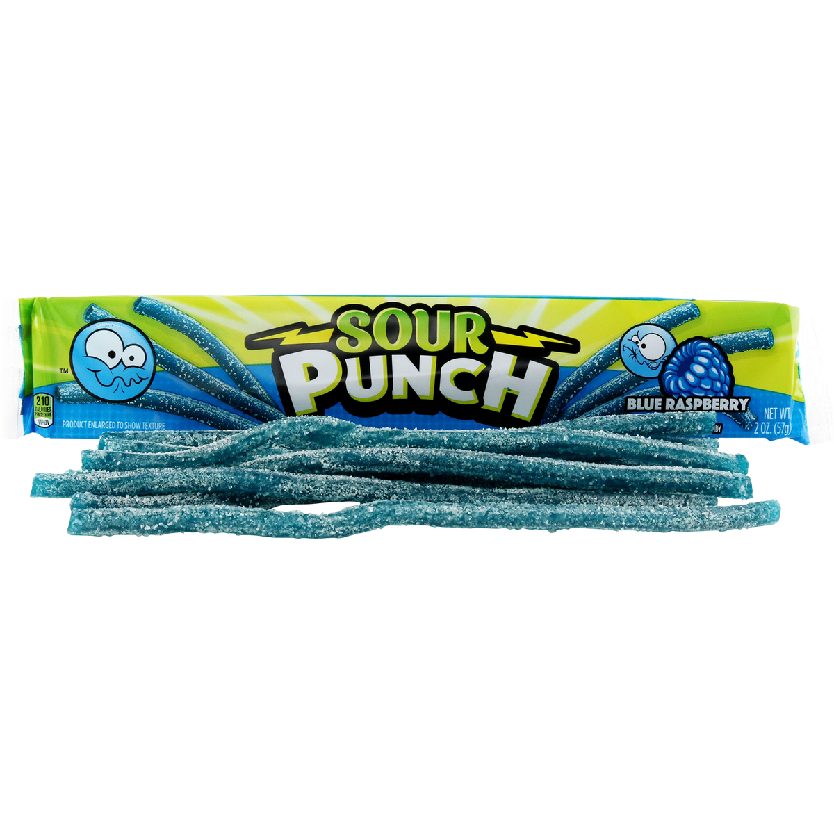 Sour Punch Straws, Blue Raspberry, 2 oz, 24 ct