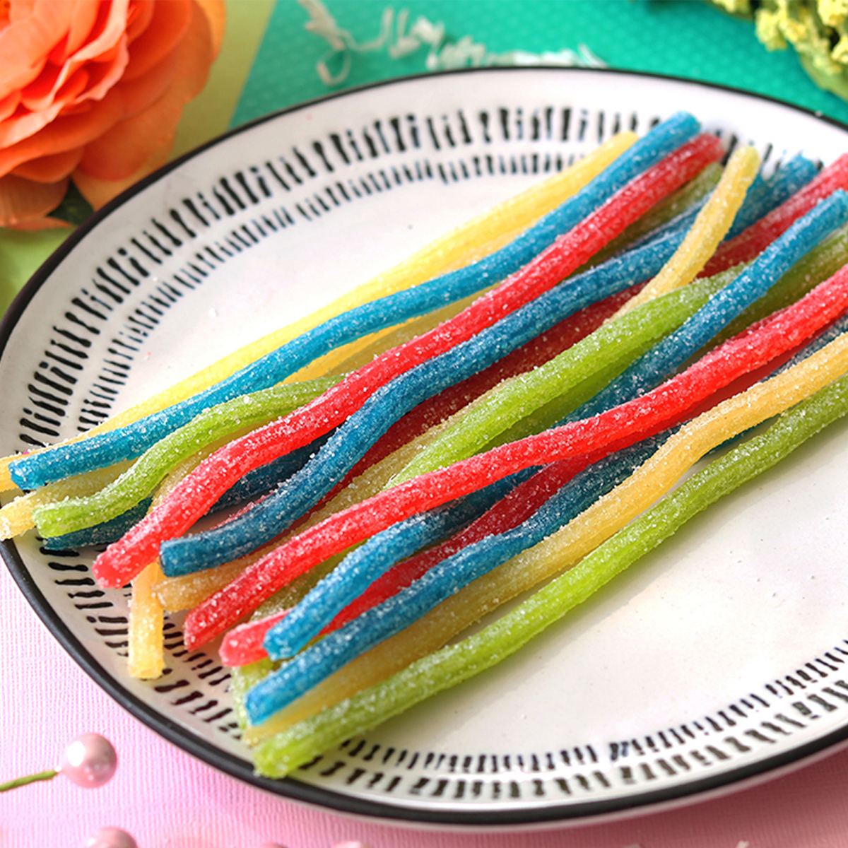 Sour Punch Straws, Rainbow, 2 oz, 24 ct