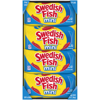 Swedish Fish Mini Soft and Chewy Candy, 2 oz, 24 ct