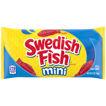 Swedish Fish Mini Soft and Chewy Candy, 2 oz, 24 ct