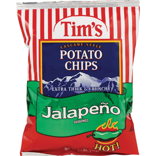 Tim's Potato Chips, Jalapeno, 1.5 oz, 48 ct