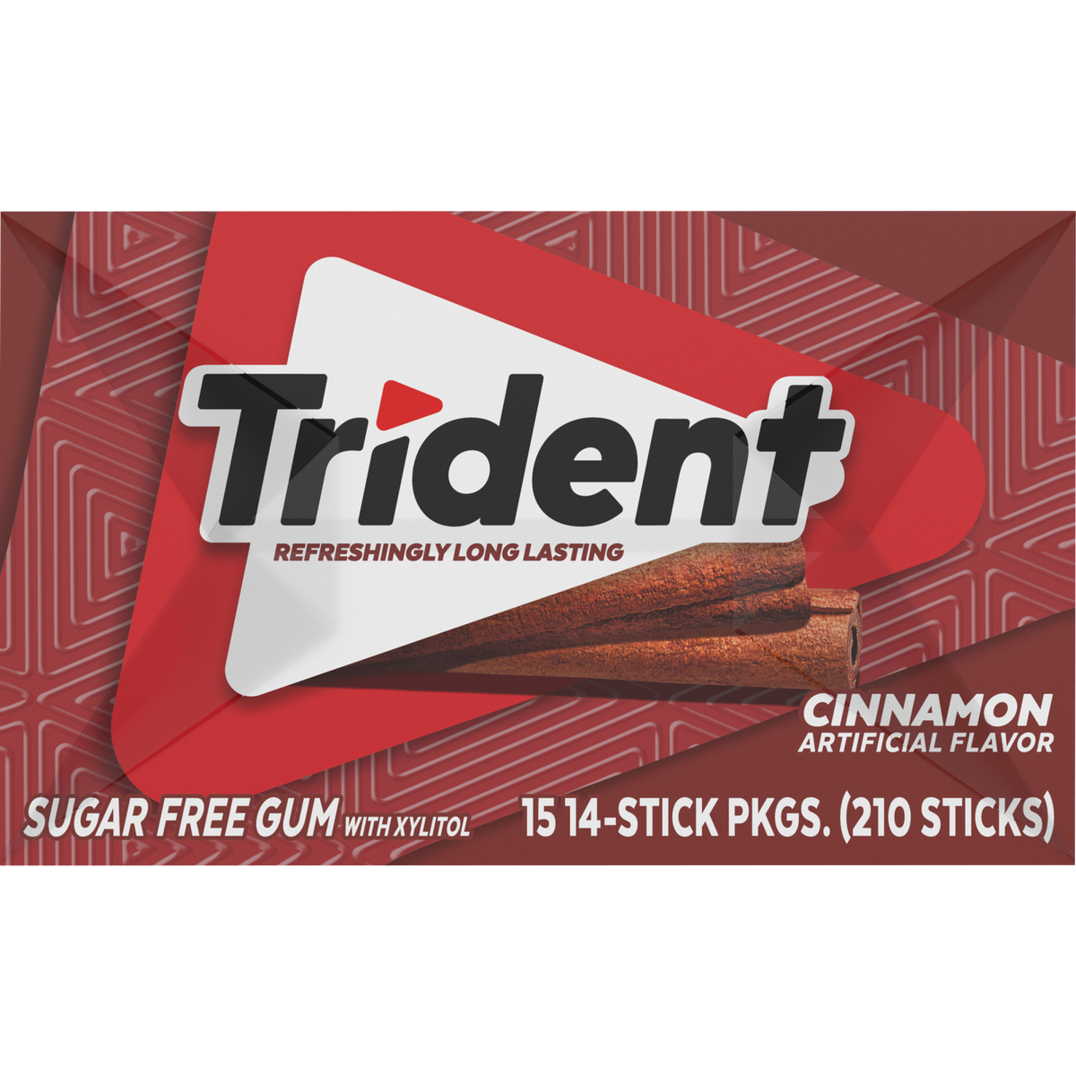 Trident Sugar Free Gum, Cinnamon, 14 Pieces, 15 ct