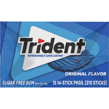 Trident Sugar Free Gum, Original, 14 Pieces, 15 ct