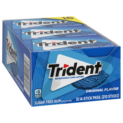 Trident Sugar Free Gum, Original, 14 Pieces, 15 ct